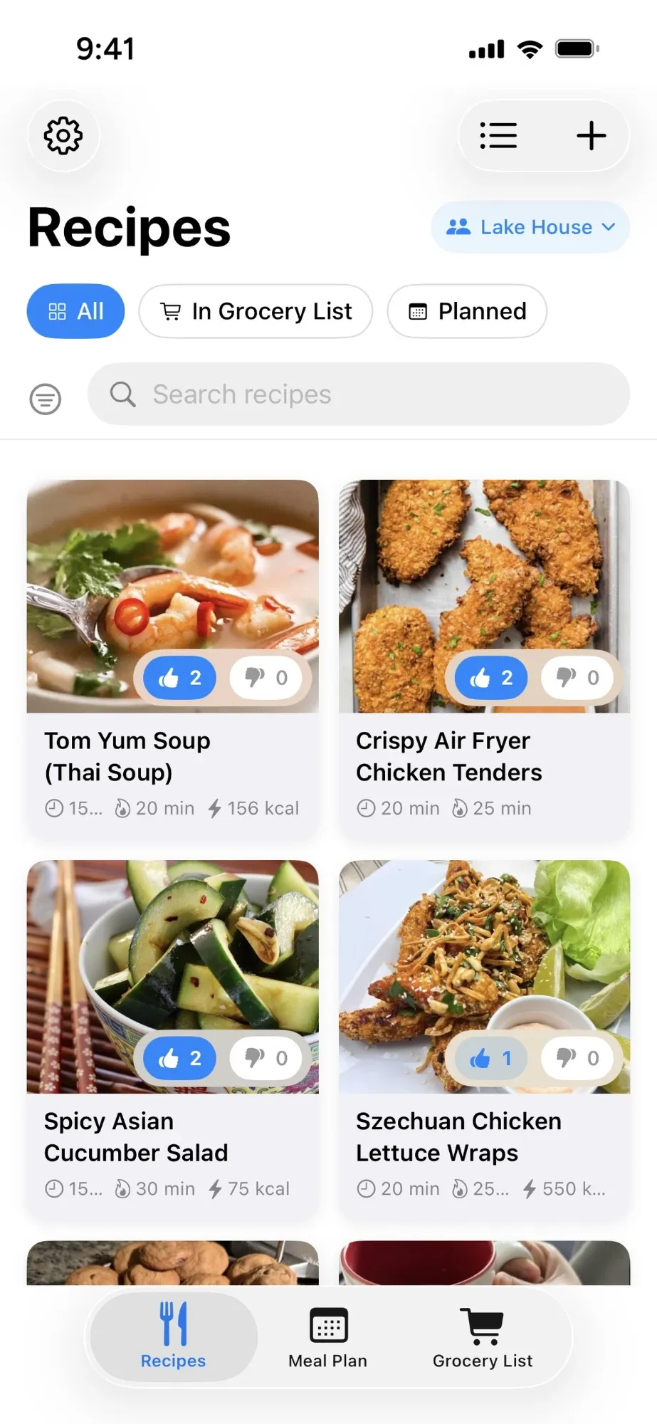 Recipe library in a shared kitchen